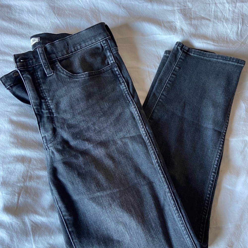 Madewell Black Ankle Cropped Jeans Slim Fit